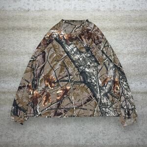Vintage 90s Fusion 3D Hunting Camo Shirt Mens XL Woodland  Cotton Long Sleeve